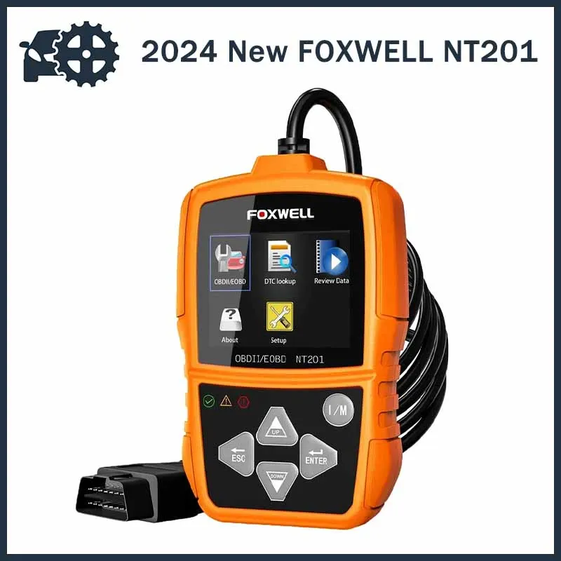 

2024 New FOXWELL NT201 OBD2 Scanner Car Code Reader Check Engine Diagnostic Tools OBD 2 Automotive Scanner Free Update pk ELM327
