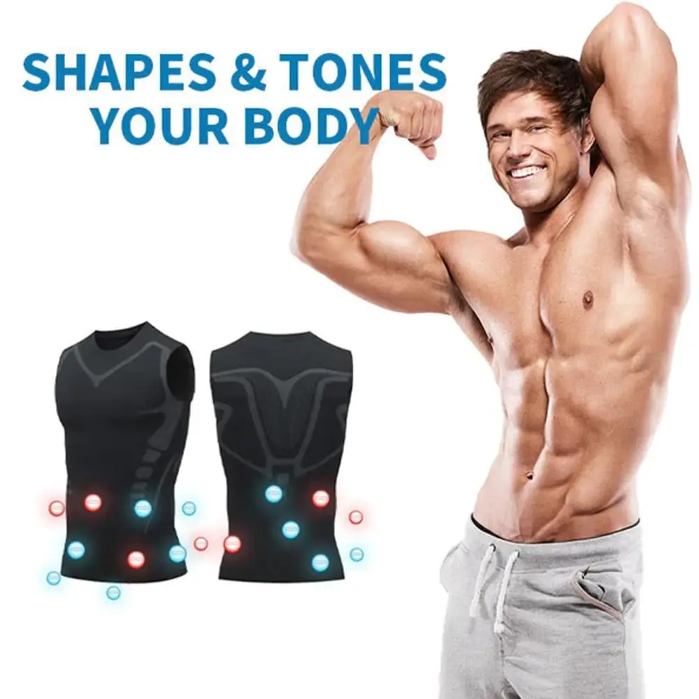 

Shaping Ionic Shaping Vest Light Comfortable Sleeveless Sports Skin-tight Vests Breathable Fitness Top Men