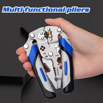 Stripping Crimping Pliers Wire Stripper Multi Functional Ring Crimper Electrician Peeling Network Cable Stripper Tools