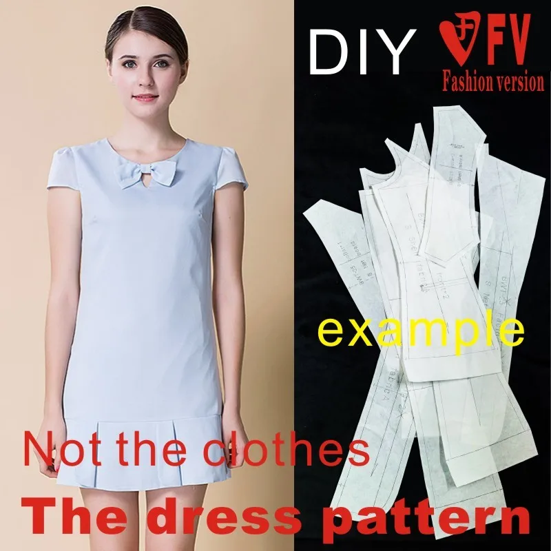 Dresses Sewing Pattern Template Cutting drawing Clothing DIY ((Not selling clothes)) BLQ- 137