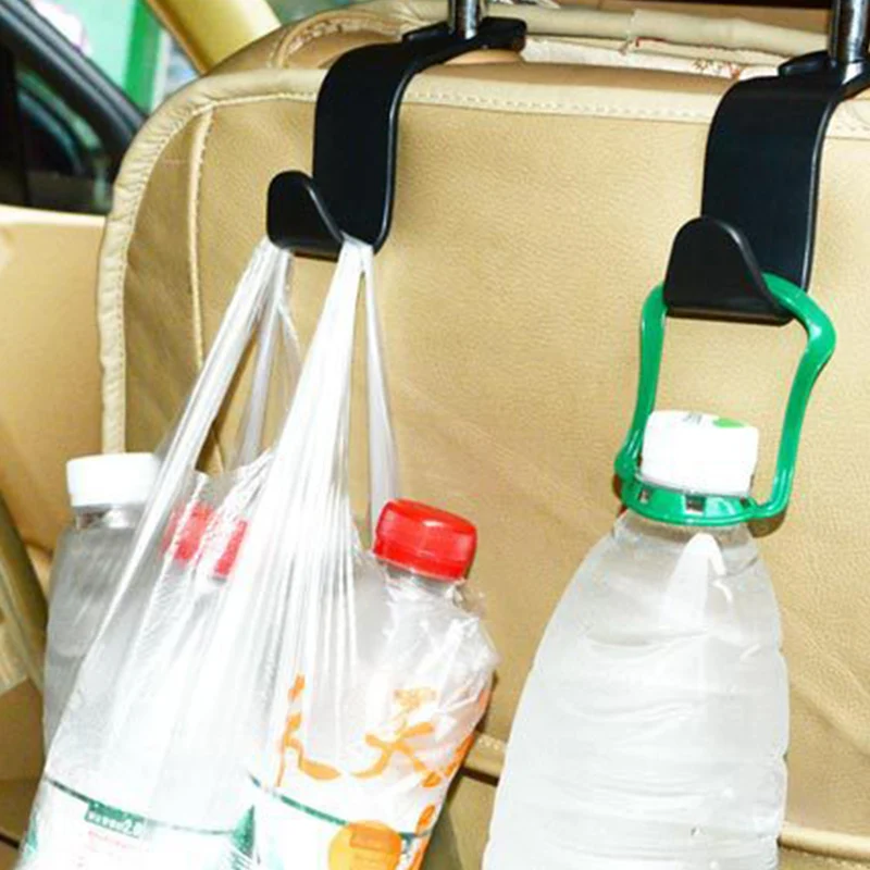 4pcs Auto Seat Headrest Hooks Car Vehicle Back Seat Organizer Holder Bag Handbag Purse Clothes Storage Hanger