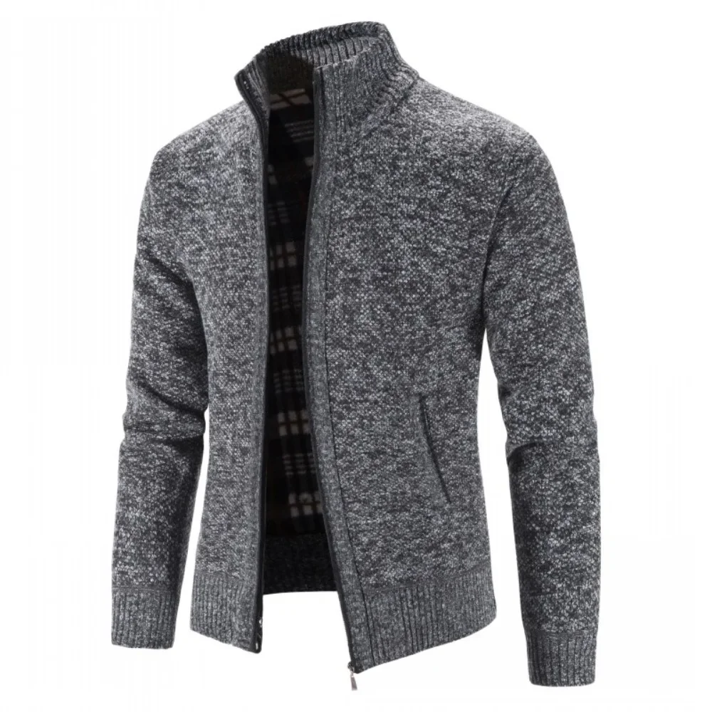 Men’s Turtleneck Zipper Cardigan Jacket – Raglan Sleeve Color Matching main image 1
