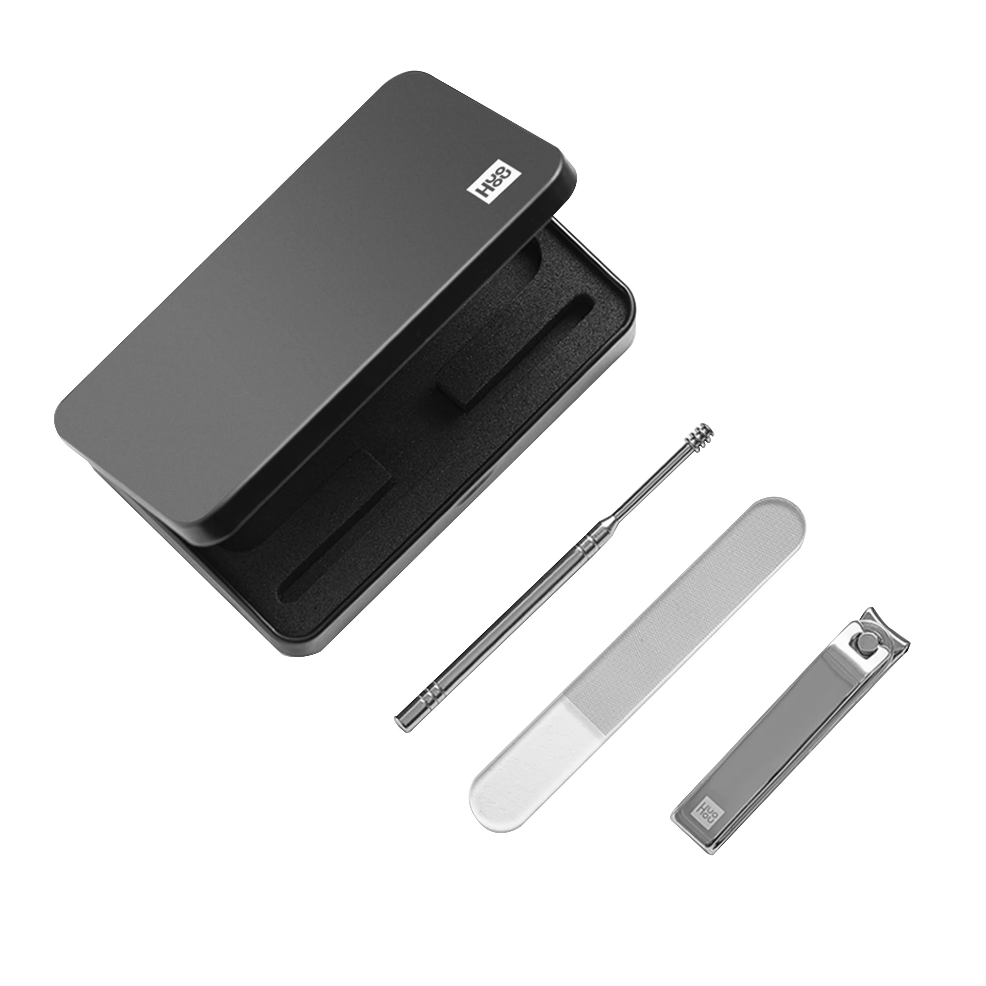 Youpin nextool Huohou 6 in 1 세트 발톱 클리퍼 페디큐어 네일 큐티클 니퍼, 내성 커터 매니큐어 도구, 숨겨진 스프링 포함