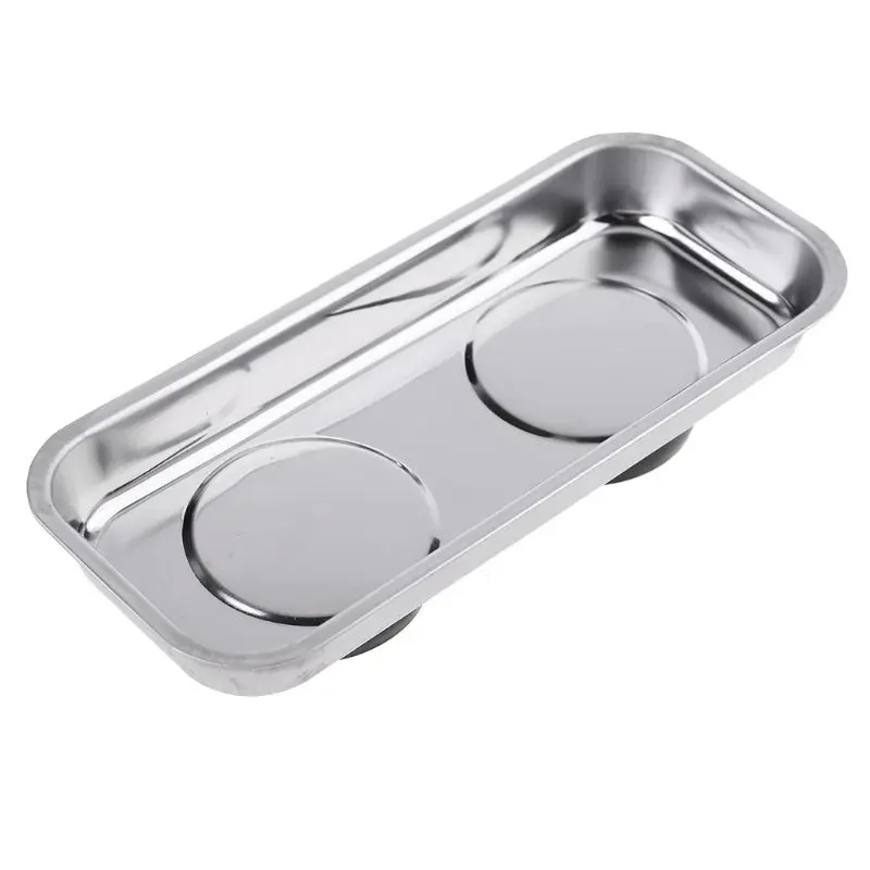 

Tray Stainless Steel Magnet Tool Tray Parts Holder for Screws Sockets