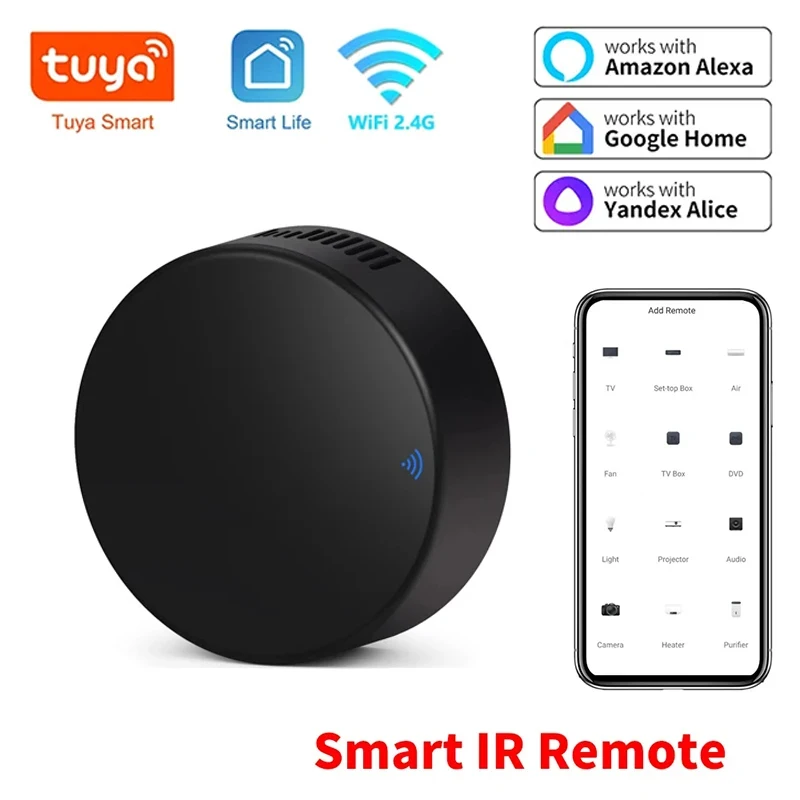 Tuya WiFi Universal IR Remote Controller Intelligent Switch for TV Air Conditioner Voice Control Alexa Google Smart Home Alice smart switch smart universal remote control smart ir remote control bluetooth voice remote control