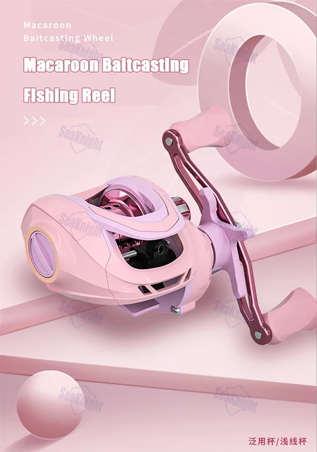 Seaknight Brand NewArrival Macaroon Pink Bass Fishing Reel CNC aluminum  Spool Bait Casting Reel Max Drag 8KG Sea Fishing Tackles - AliExpress