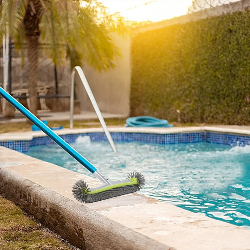 Swimming Pool Brush Durable Pool Floor Wall Cleaning Tool Broom Algae Remover Scrubber Cleaning Brush Head Cleaner Tool