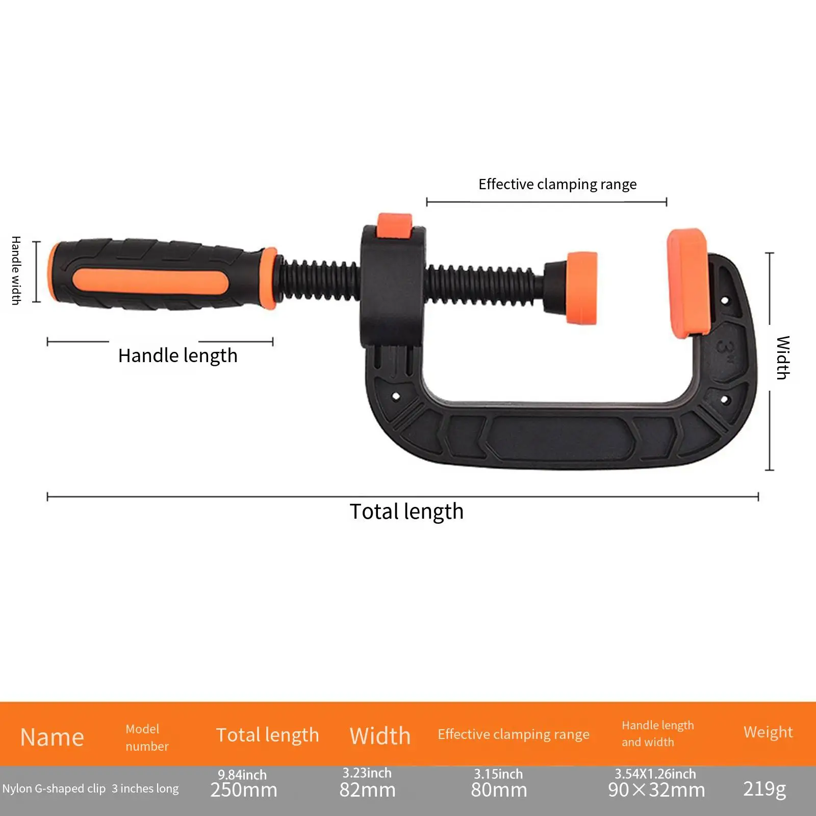2'' 3'' C Clamp Set Workpiece Fixing Hand Tool Lightweight Portable Sturdy 2'' 3'' C Clamp Set Workpiece Fixing Hand Tool Lightweight Portable Sturdy