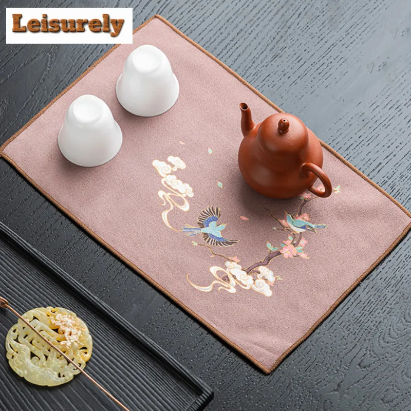 Painted Tea Towel Absorbent Rag Thickened Table Cleaning Tea Cloth Cotton Household Kitchen Cleaning Cloth Dish Cleaning Towels