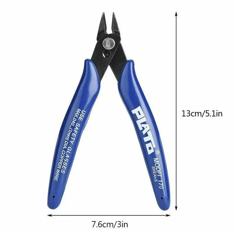 Hand Tools NJBLZQ Pliers Carbon Steel Pliers Electrical Wire Cable Cutters Cutting Side Snips Flush Nipper Home Hand Tools Blue