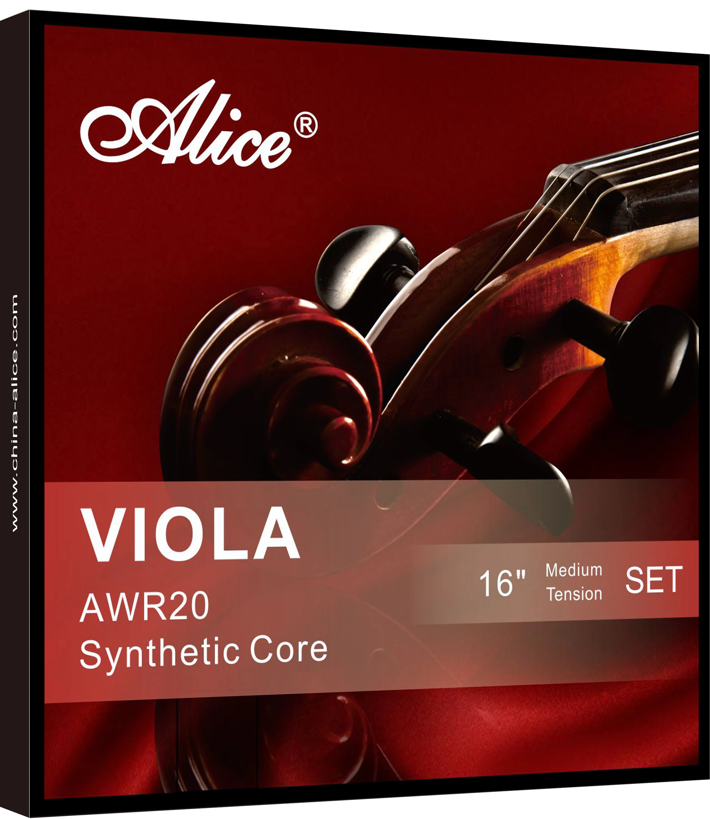 Alice AWR20 Viola Strings Ni-Cr And Pure Silver Winding Steel and Synthetic Nylon Core For 16" Viola Strings Set