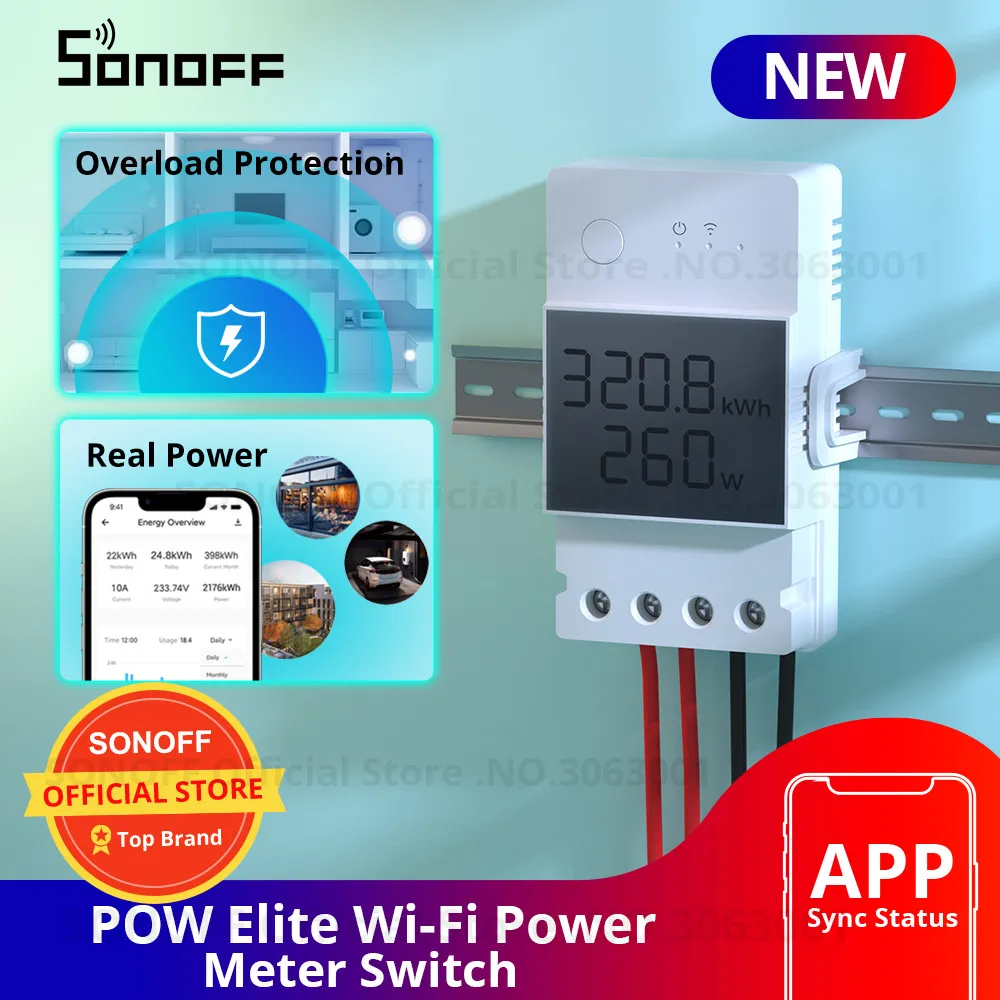 SONOFFPOWEliteSmartPowerMeterSwitch16A20AWifiSmartHome