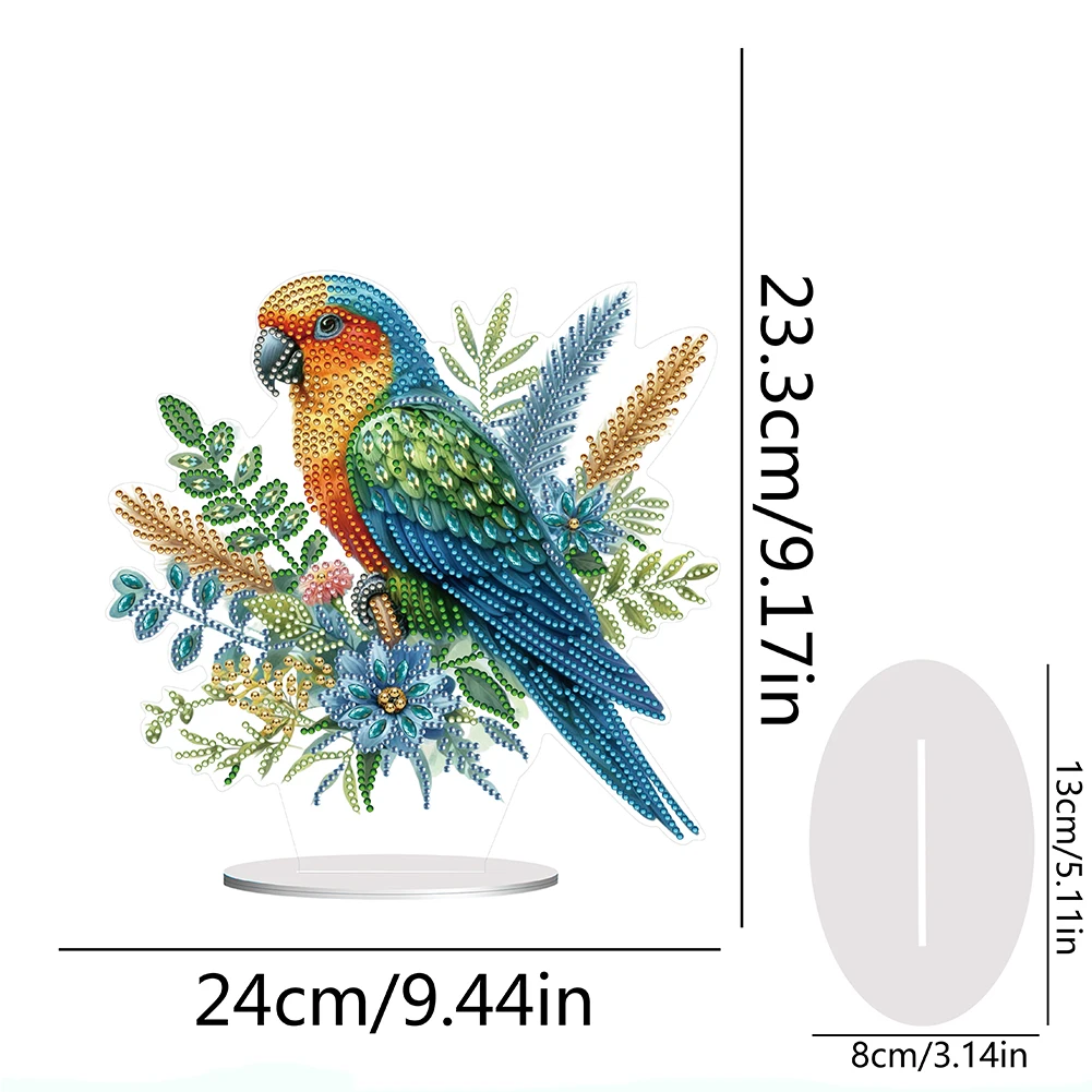 Diamond Painting Diamond Art Painting Kit Diamond Painting Set Parrot 5D DIY Diamond Art Tabletop Decorations Single-Side Special Shape Table Top Diamond Painting Ornament Kit for Home Decor