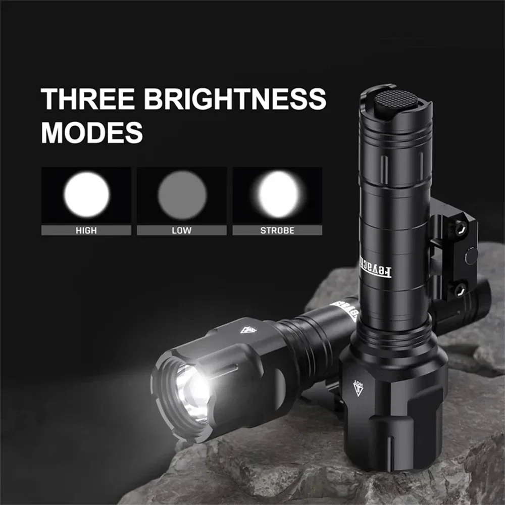 Aluminum Tactical Flashlight with Pressure Switch for Hunting