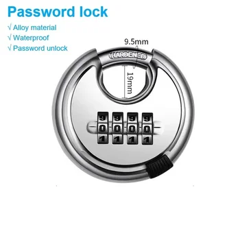 4 Digitals Code Password Combination Stainless Steel Lock Padlock Security Hardware Accessories Waterproof Smart Padlock 1