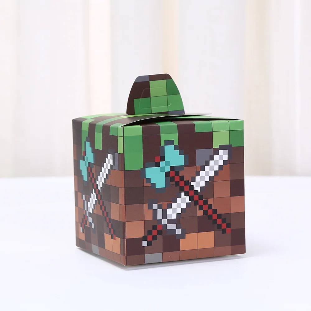 12Pcs Pixel Game Square Candy Boxes Birthday Party Decoration Cartoon Gift Boxes Festiv... - SKU GSCB1117 - UGI Packaging