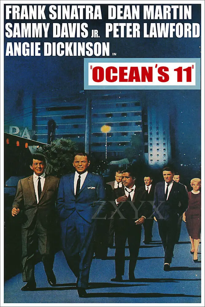 

Vintage Rat Pack Dean Martin Frank Sinatra Movie Poster Oceans 11