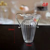 Dollhouse Teapot Teacup Dollhouse Miniature Glass Transparent Teacup Kettle Teapot Flower Vase Model Toys For Dollhouse DIY 6