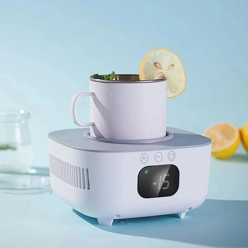 Xiaomi 2 in 1 Cup Heater Cooler Cup Beer Bottle Can Drinks Cooling Mug Beverage Cooler Coaster Samrt Thermostatic Cup 220V 2