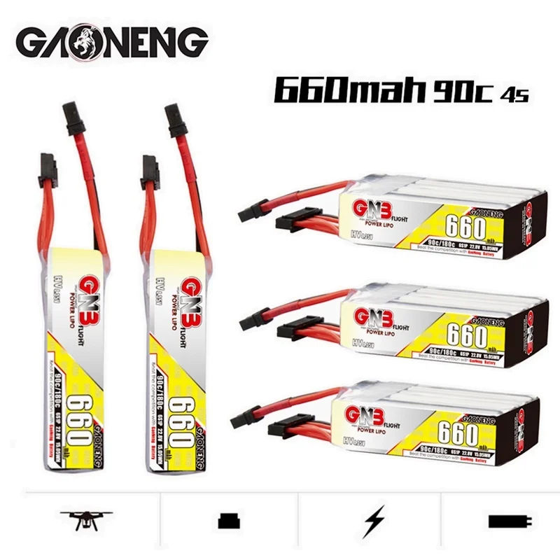 

GAOGANG 5 шт./комплект GNB Max 180C 660 мАч 22,8 в Li-Po HV аккумулятор с фоторазъемом для FPV дрона RC 6S Helis запчасти