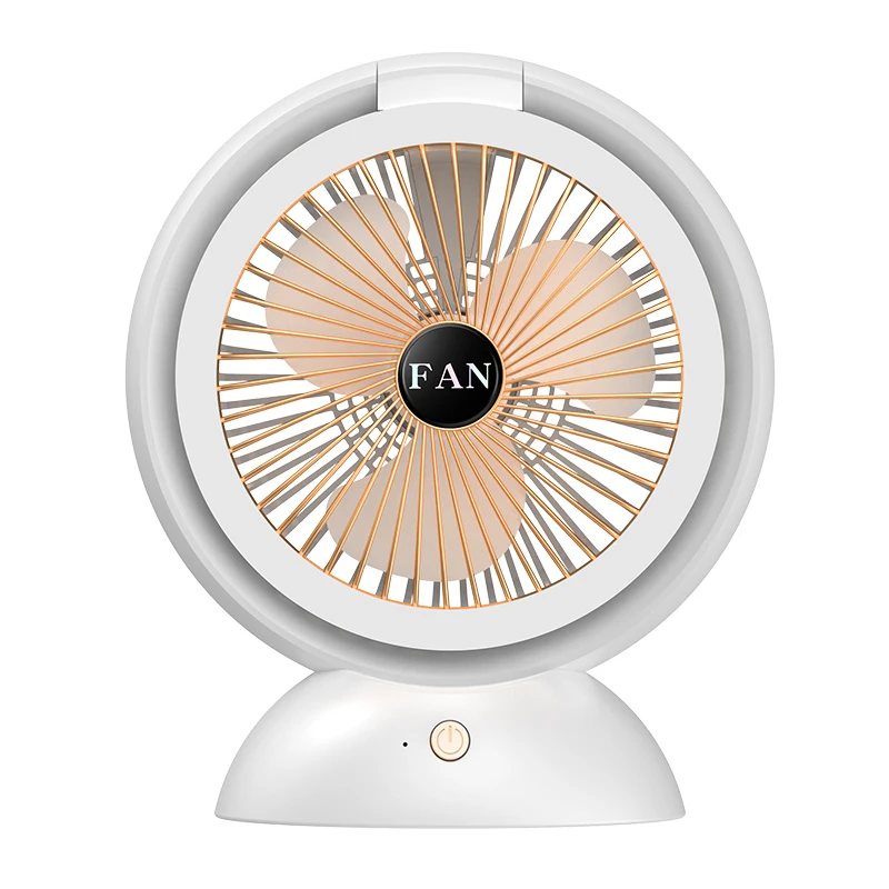 

New Large Capacity 1200mah Portable Folding Table Desktop Usb Rechargeable Electric Stand Floor Mini Fan With Light