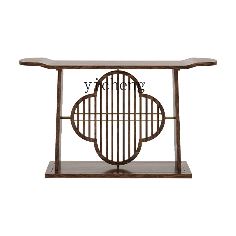 

YY New Chinese Style Console Tables Ugyen Wood a Long Narrow Table Living Room Altar against the Wall Entrance Cabinet