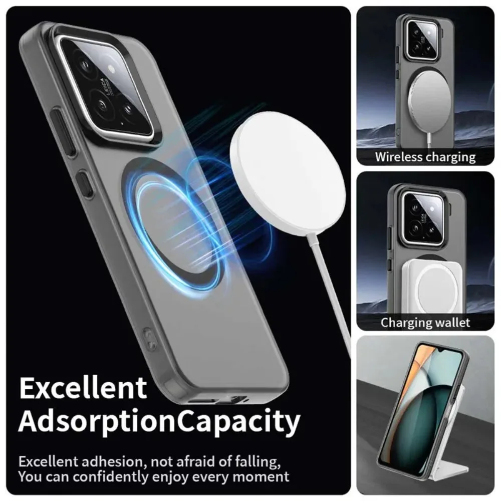 Matte Translucent Magnetic Case with Magsafe Compatibility - Shockproof Cover