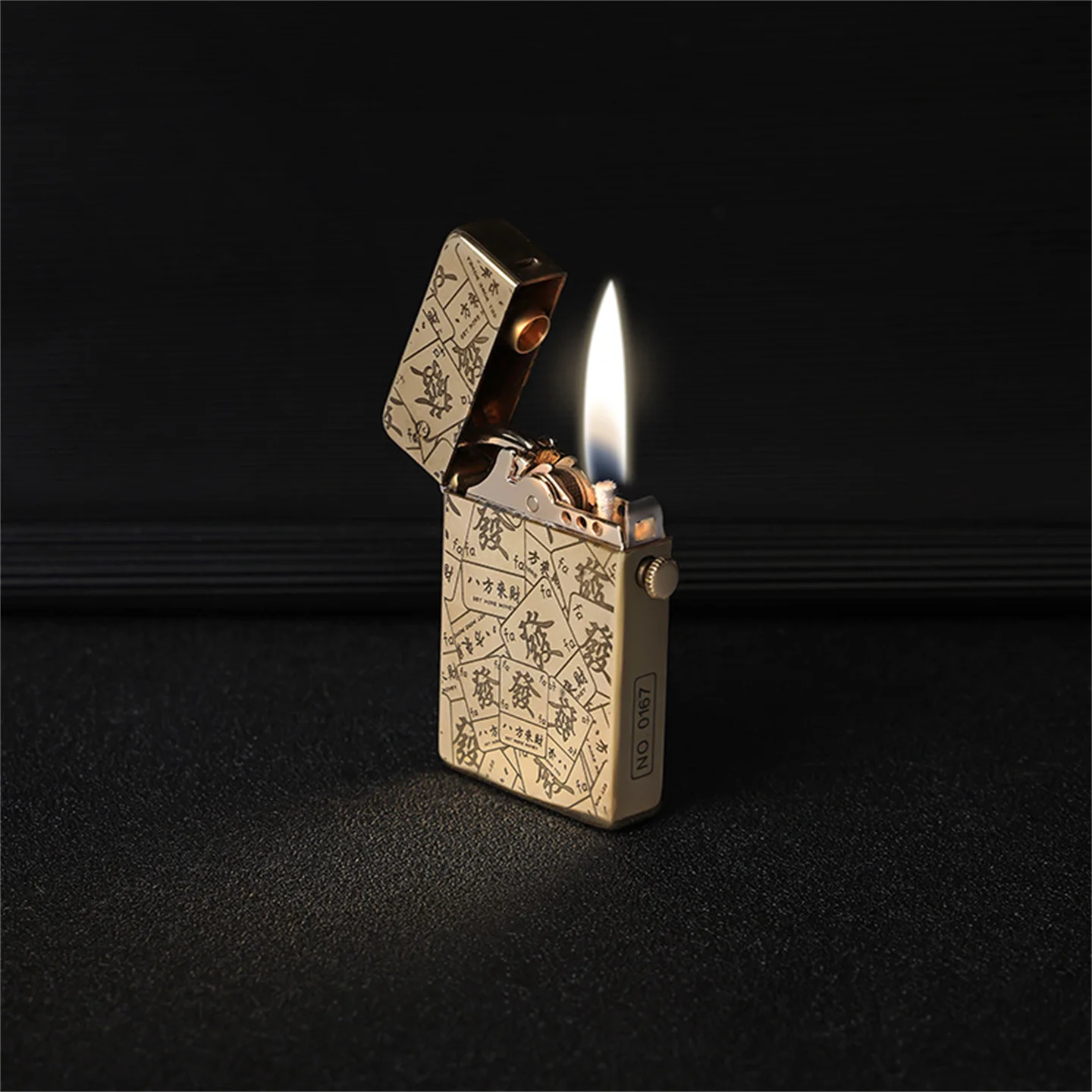 Crawling Plow, Throwing Torens Brass, One Click Open, Lighter, Gift to Boyfriend, Ultra Thin