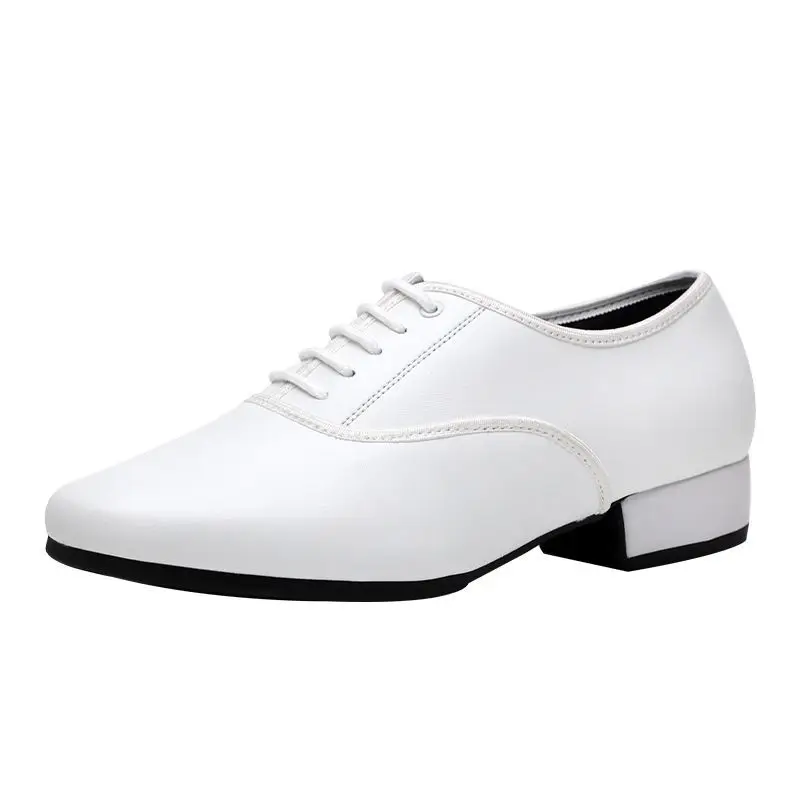 Modern Men Latin Dance Shoes Adult Square Dance Soft Sole Man Social Formal Dress Shoes Ballroom Dancing Shoes Cowhide Sneakers