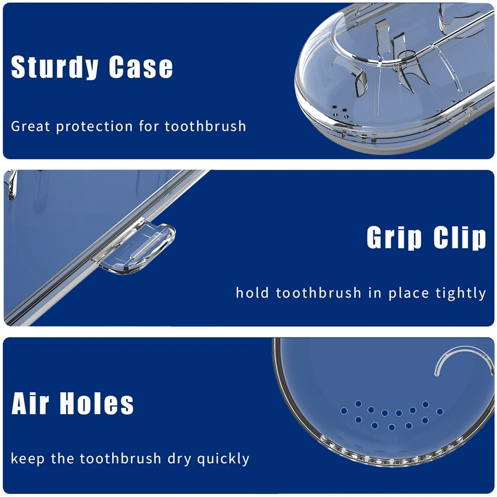 Electric Toothbrush Travel Case for Philips Sonicare, Oral B and Most Other Electric Toothbrushes, Portable Protective Clean Box