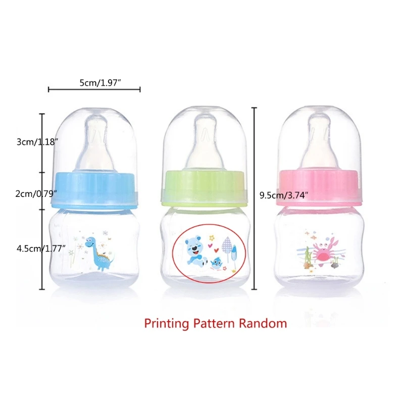 50ml Baby Bottle Infant Nursing Bottle Natural Flowing Silicone Nipple Prevent Milk Choking Newborn Bottle Wide Neck images - 6