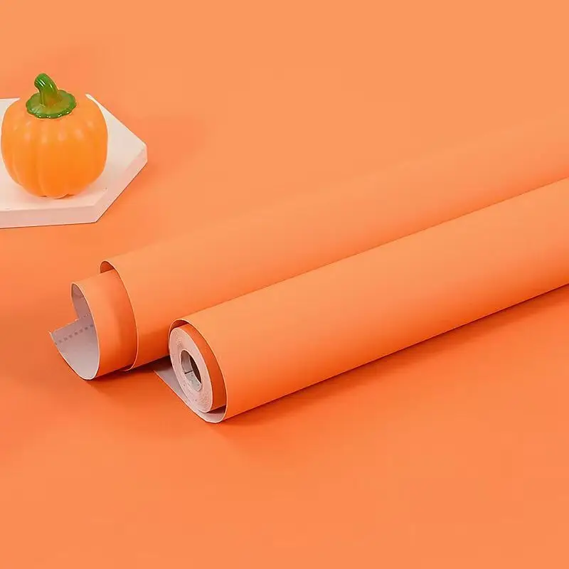 Matte Solid Color Self-Adhesive Vinyl Wallpaper for Cabinets and Furniture Renovation