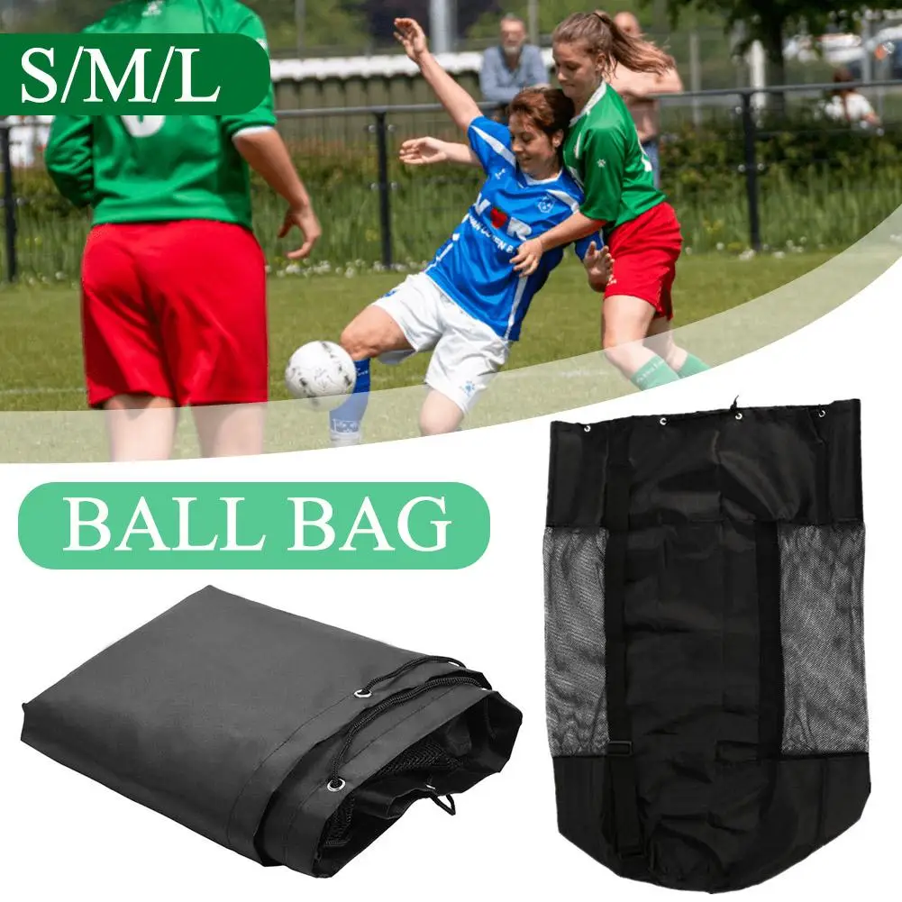 

Football Net Bag Durable Mesh Drawstring Gym Sports Mesh Equipment Capacity Bag Bag Net Large S5u6