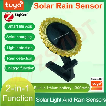 Tuya Smart Zigbee light and rain sensor 2-in-1 function, built-in lithium battery , Light and rainwater detection Smart life App 1