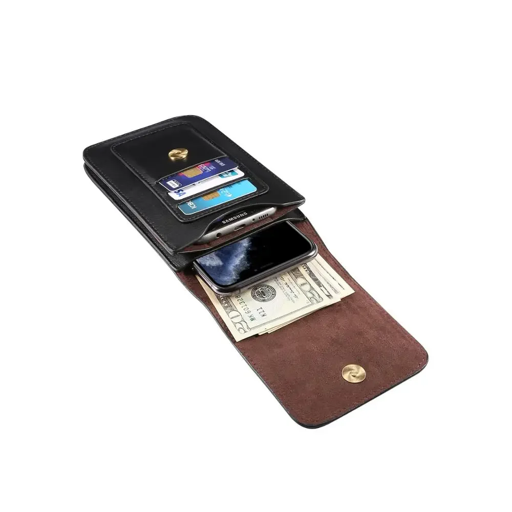 Pu Leather Phone Pouch Case For Samsung Galaxy S23 S22 S21 Ultra iPhone 14 13 12 11 Pro XS Max Waist Bag Holster Belt Clip Cover