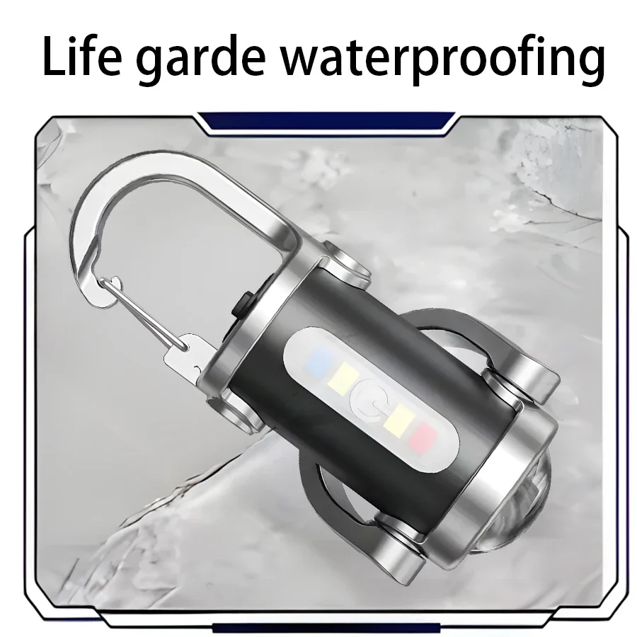 portable flashlight Rechargeable Keychain Flashlights 800LM EDC COB Work Light Torch Ultra Bright Mini for Searching Hiking