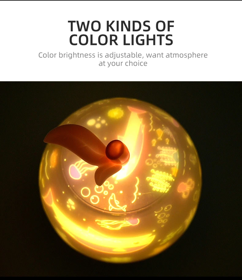Magic rotating projection night light Bluetooth audio music box USB charging three-color magic star light