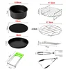 Air Fryer Accessories 7 Inch for Gowise Phillips Cozyna and Secura, Set of 7 Fit all electric fryer 3.7QT - 4.2QT - 5.3QT 2