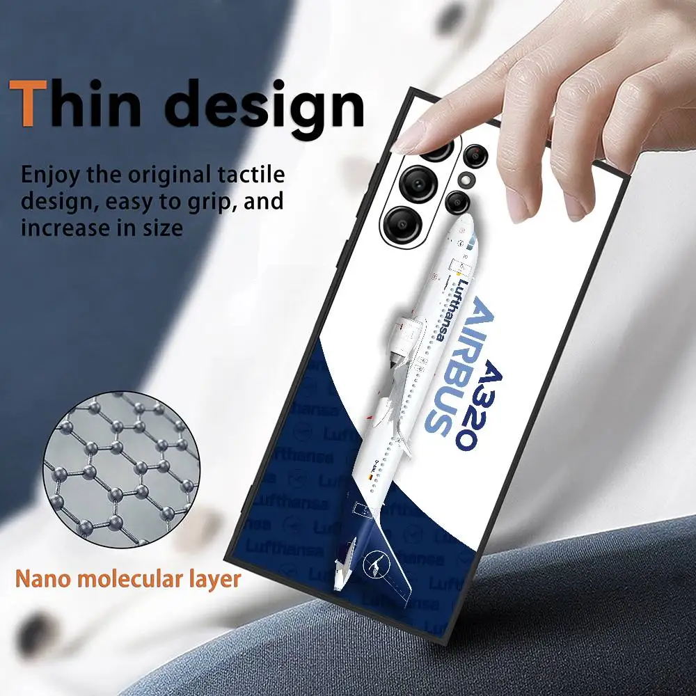 A-Airbus Logo Shockproof Frosted Soft Phone Case with Anti-Slip Design
