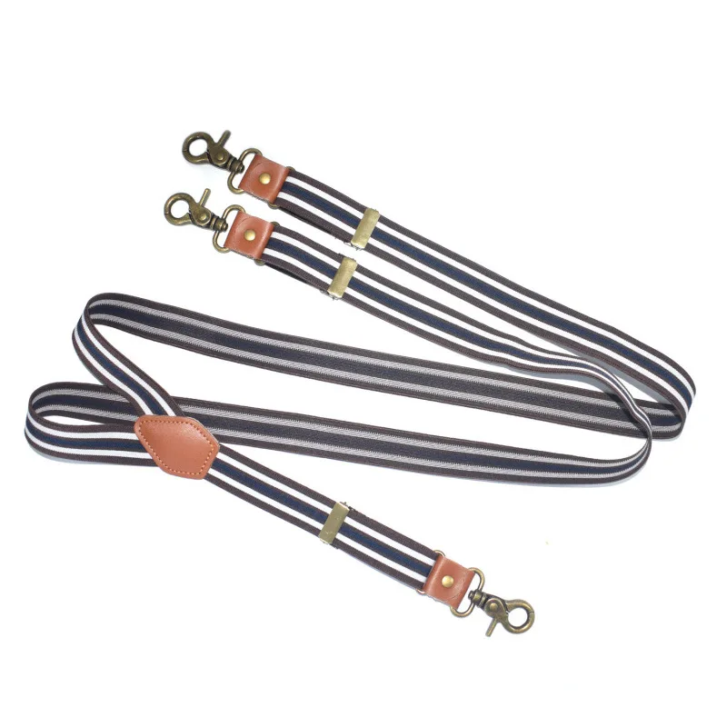 Men\'s Vintage stripe suspenders Y Back 3 Hooks Suspenders man for Pants Casual mens Trouser Suspenders Fashion Adjustable Braces