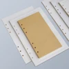 1 Pack A5/A6/A7 Refill Paper, 6 Holes Loose Leaf Paper, 6 Ring Notebook Planner Diary  Personal Organiser, 100 Sheets, 100 grams 6