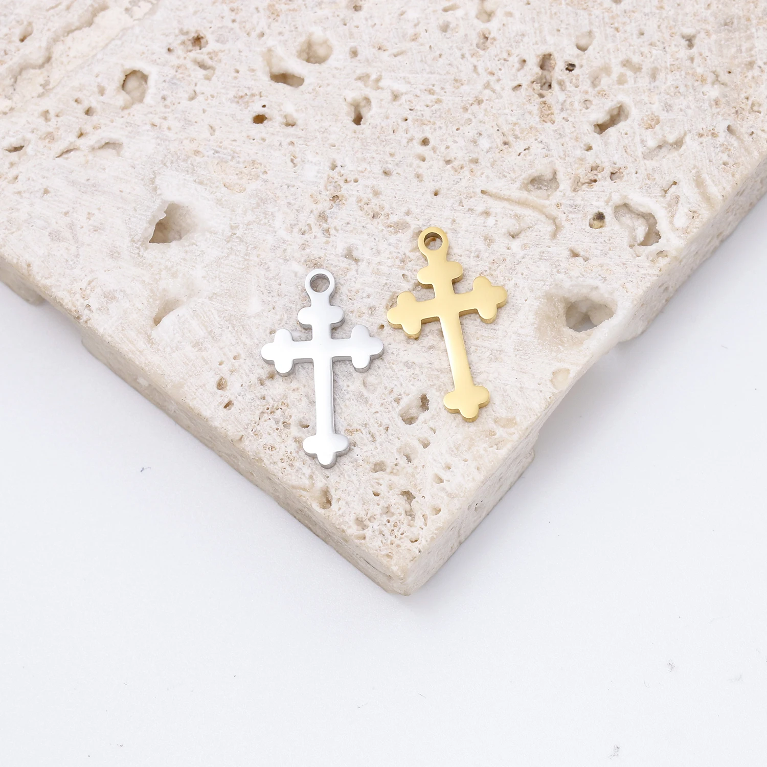 5 teile/los Edelstahl Kreuz Charms Für Schmuck Machen Kreuze Anhänger Charme Halskette Armband Ohrringe Diy Zubehör – Detail 13