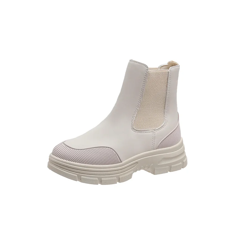 Women's Boots 2022 Spring and Autumn Fashion Boots Slip-on Leisure Boots of Women Non-slip Comfortable Wild Chelsea Boots Women