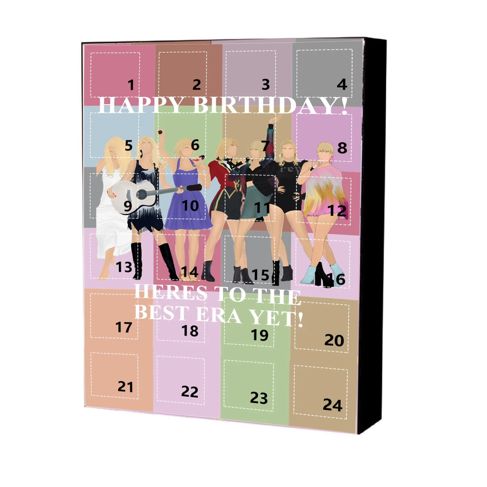 Christmas Advent Calendar Contains 24 Gifts, Christmas Cute Figures Doll Advent Calendar Party Favours