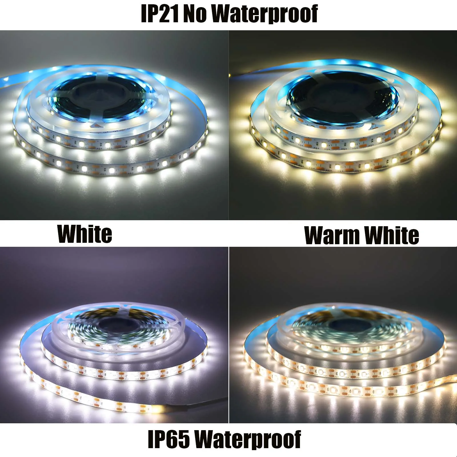 5V USB Led Strip Light 1M 2M 3M 4M 5M White/Warm White IP21 IP65 Home Decoration Flexible Ribbon Tape Backlight