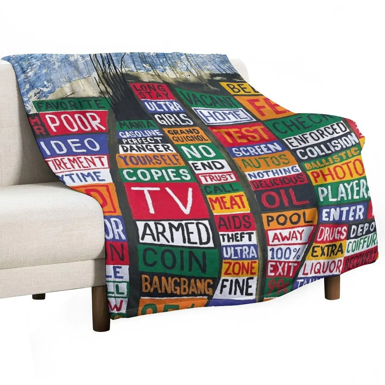 

RADIOHEADS Throw Blanket Fluffy Softs Decorative Sofas Blankets