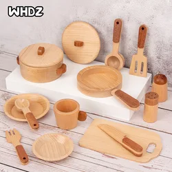 Ensemble de Jouets de Cuisine en Bois pour Enfant, Simulation d'Ustensiles Miniatures, Mini Jeux Éducatifs, Idée Cadeau pour les Petits 
