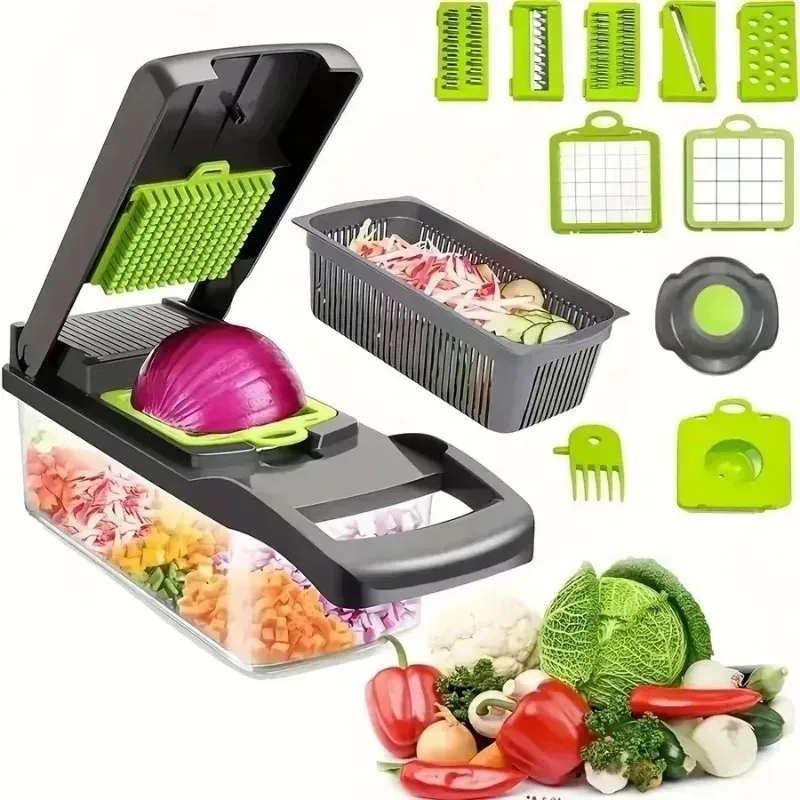 Versatile Kitchen Vegetable Chopper and Cutter - Essential Cooking Gadget and Accessory