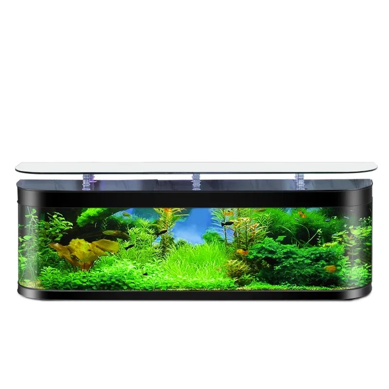 

Fish Tank TV Cabinet Home Living Room Aquarium Ecological Floor Fish Globe Change Water