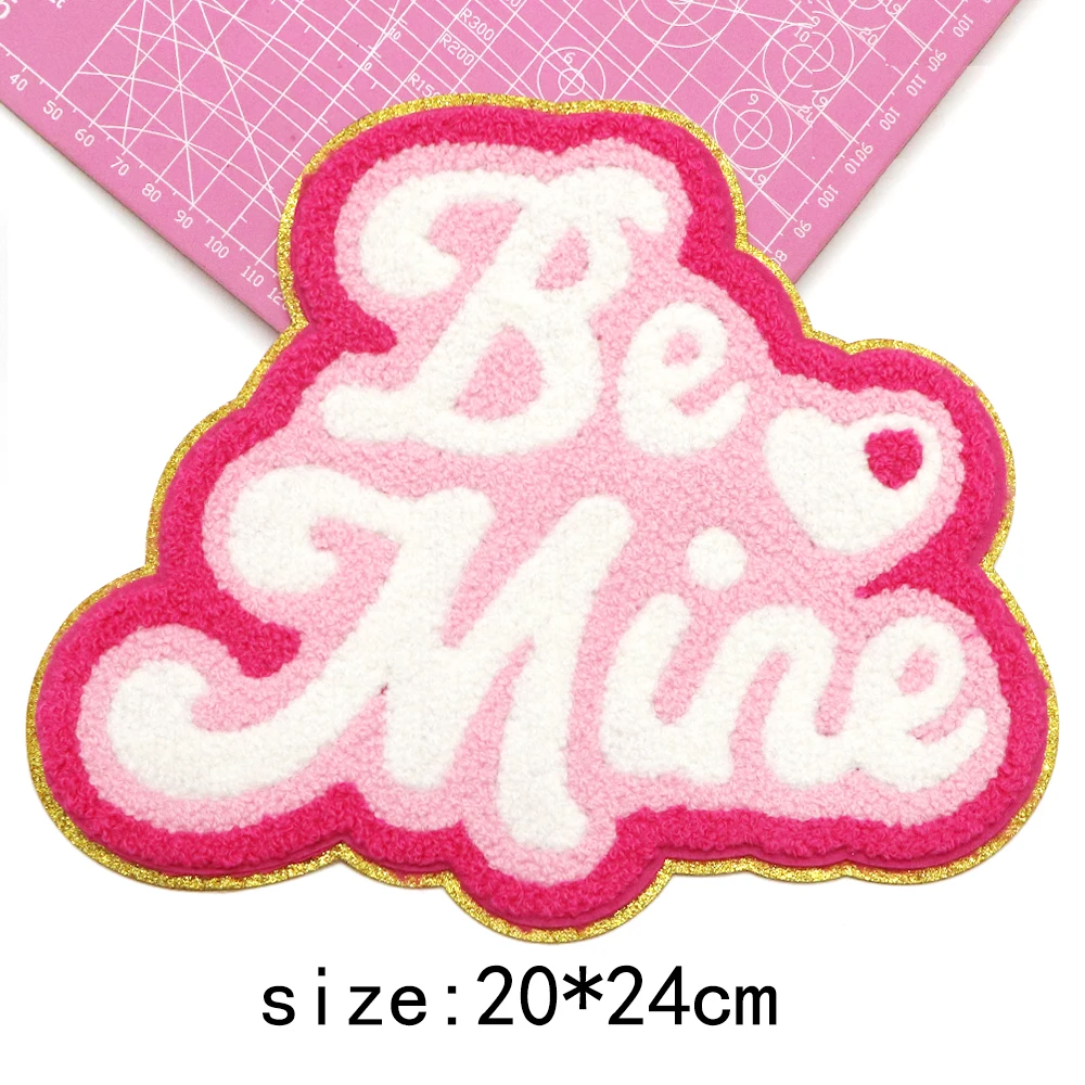 1 Stück große Aufnäher zum Aufbügeln, Liebes-Patches, Valentinstag-Chenille-Patches, Varsity-Buchstaben-Patches für Kleidung, Rucksäcke, Hüte, Jacken – Detail 10